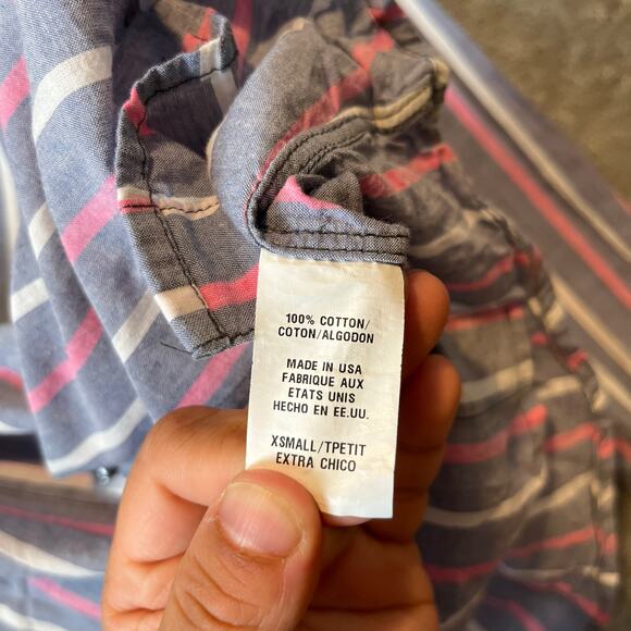 Rails Women’s Striped Button Down Shirt Size XS Blue & Pink - Picture 5 of 6